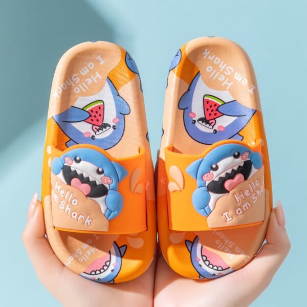 Kid's 3D Shark Slippers Soft & Non-Slip - Khokhar Shoes - Image 4